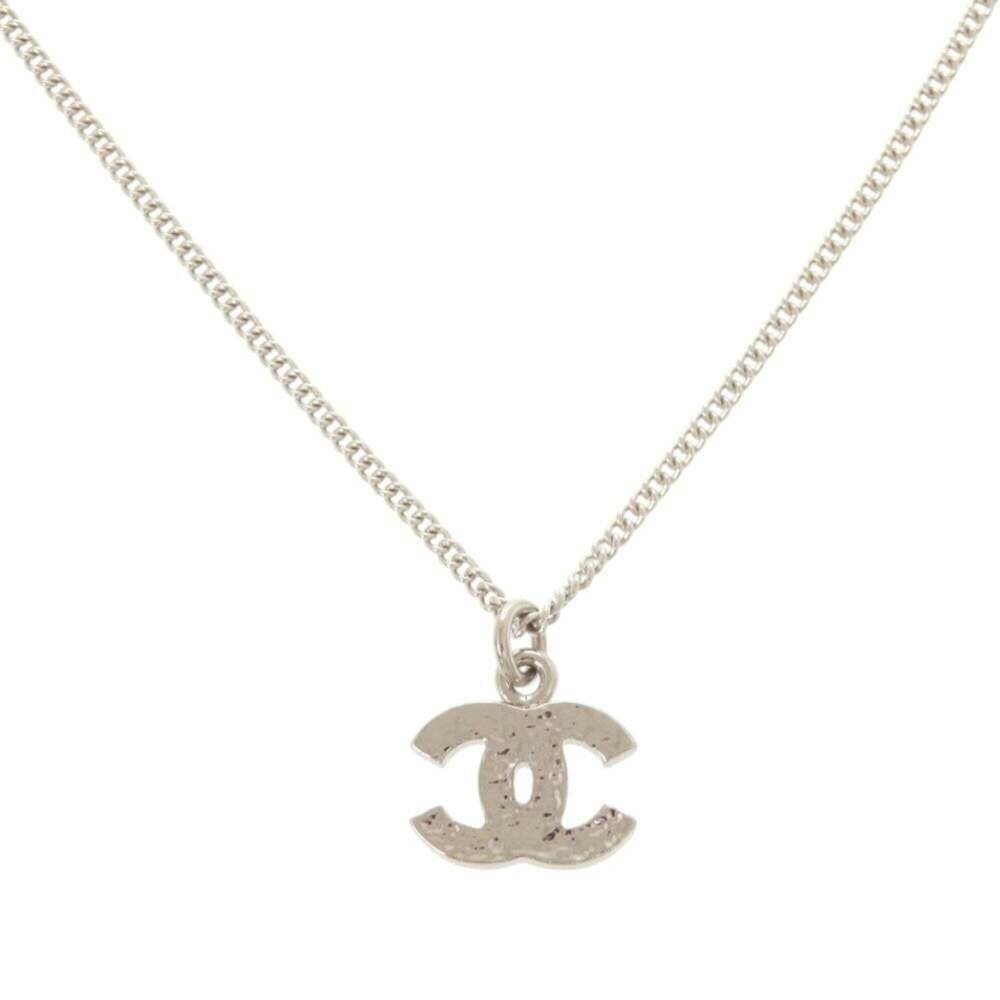 CHANEL Authentic Silver Logo Necklace - Picture 4 of 7